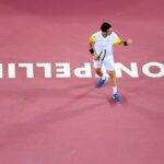 Dépassé, Humbert tombe face à Bautista‐Agut Crédit Photos : JBAutissier / Panoramic pour l’Open Sud de France