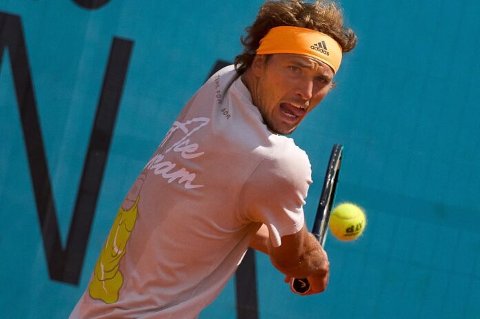 Zverev revers entraînement Madrid 2021