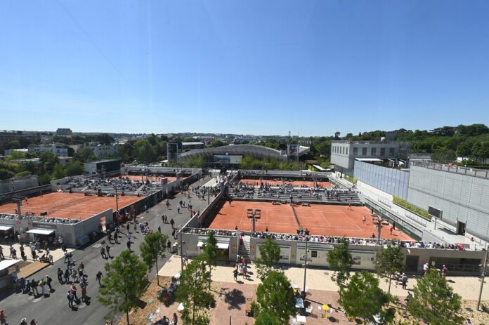 Roland Garros courts site ensemble