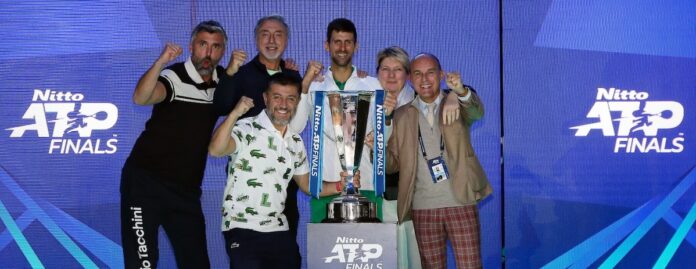 Djokovic team équipe coach physio Masters Turin 2022