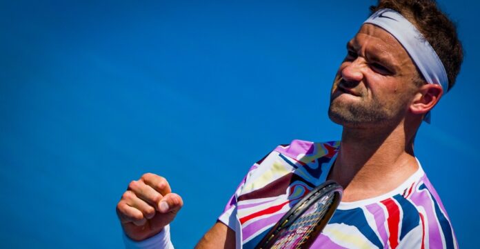 Dimitrov victoire poing serré OA 2023