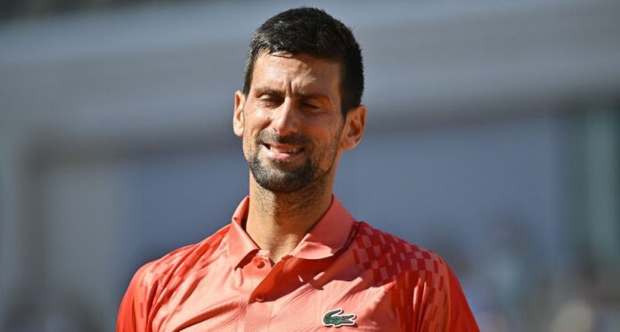 Djokovic grimace RG 2023