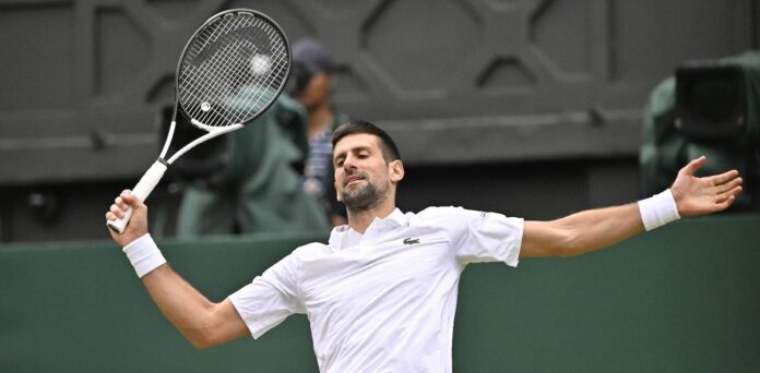 Djokovic perte équilibre wim 2023