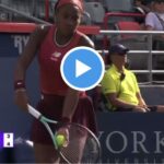 Le service hilarant de Gauff à Montréal