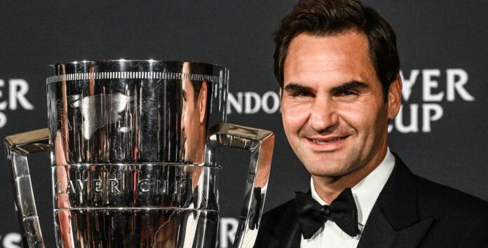 Federer Laver Cup coupe trophée