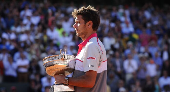 Wawrinka Roland Garros 2015 trophée