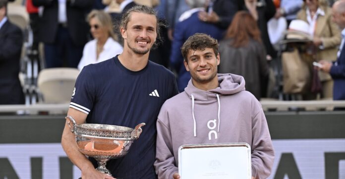 Zverev Cobolli finale RG 2026 trophées