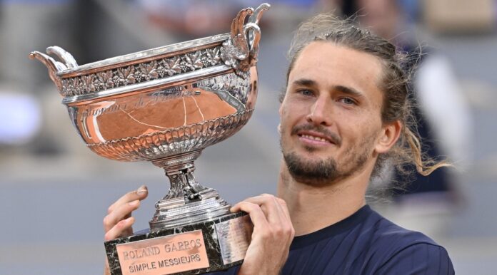 Zverev RG 2026 trophée près